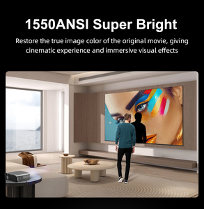 2025 Hot Sale A9R 1550ANSI LED Video <b>Projector</b> <b>Android</b> 9 for Short Throw 4K Stereoscopic Beamer for Education Business - Product Image 4