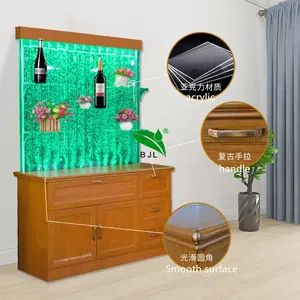 Muebles Modernos para Sala de Estar, Gabinetes de Bar con Esquina para el Hogar, con Luces LED de Colores Cambiantes y Pared de Burbujas de Agua - Product Image 5