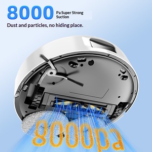 Sweeping Robot Vacuum 2499Pa LDS Lidar Vacuum Cleaner Mop Filter <b>Plastic</b> Material Hotel Use Self-Cleaning Base Station - Product Image 1