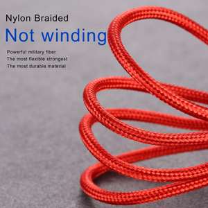 Cavo <span class=keywords><strong>USB</strong></span> 4-in-1 in Lega di Alluminio e Nylon Intrecciato per <span class=keywords><strong>iPhone</strong></span>/<span class=keywords><strong>Micro</strong></span> <span class=keywords><strong>USB</strong></span>/Type-C, Ricarica Rapida 3A Compatibile con iOS - Product Image 3