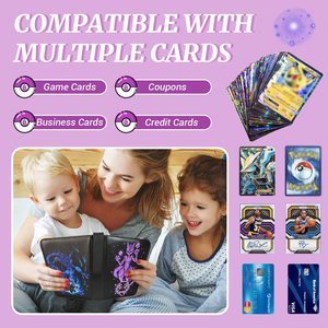 Carpeta de 3 anillas de cuero PU personalizada para tarjetas coleccionables TCG, Yu-Gi-Oh!, Pokémon, con 4, 9 o 12 bolsillos y fundas. - Product Image 4