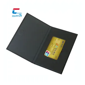 Voce di natale Pieghevole Magnetica Tipo Durevole Scatole Regalo di Imballaggio di Abbigliamento di Lusso Nero Per La Carta di Credito