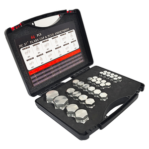 Công cụ thiết lập 64PCS jic 37 ° Flare cắm cap Kit thủy lực adapter phù hợp Dash kích cỡ-04/-06/-08/-10/-12/-16 - Product Image 1