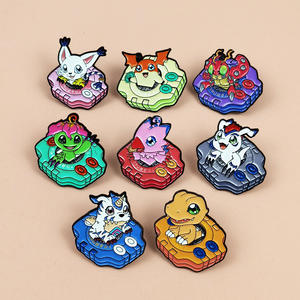 Bros Anime Klasik Digimon Adventure, Lencana Kartun Agumon dari Logam Campuran, Hadiah Jepang, Pin Enamel - Product Image 6