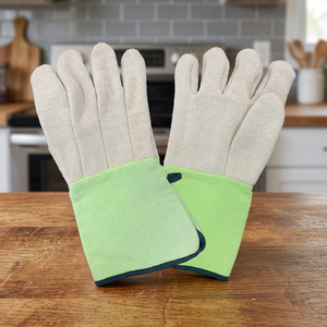 Premium Quality Heat Resistant Bakery Terry Cloth <b>Glove</b> Heavy Duty Oven Terry <b>Gloves</b> Mitts Canvas Cuff <b>Knit</b> Wrist Industrial Usa - Product Image 1