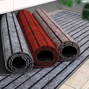 Zerbino in TPR commerciale personalizzato Anti-scivolo di lusso e durevole con ingresso a strisce tappeti di benvenuto per porta d'ingresso
