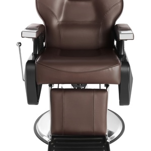 Chaise de barbier marron moderne avec grande pompe pour salon scolaire prix de gros expédition incluse pour salon de coiffure utilisation - Product Image 4