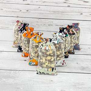 Sac en toile et en organza à cordon de serrage avec imprimé de dessin animé écologique 10*18cm - Product Image 3