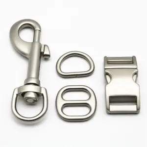 Hot Selling Silver Zinklegering Kat Hond Hardware Release Side Gesp Metalen D Ring Kreeft Clip Glide Gesp Voor Kraag riemen