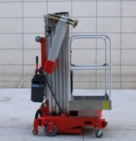 Ascenseur à mât vertical mobile de 6m 12m 150KG plate-forme élévatrice hydraulique à un seul homme bon marché en aluminium intérieur échelle électrique
