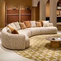 Vente directe usine – Canapé modulaire artistique style crème rétro français, design niche, combinaison en C, canapé enveloppant personnalisable