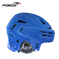 Casque de hockey sur glace POROS - Matériel ABS/PC, ventilation réglable, tailles senior/junior