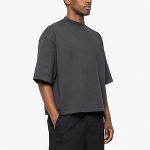 T-Shirt oversize da 220 Gsm da uomo con stampa personalizzata t-Shirt personalizzate 100% di lusso in cotone essenziale produttore di t-Shirt Boxy Fit - Product Image 2