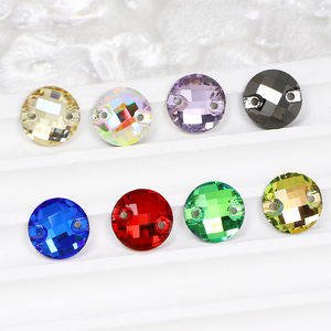 Dongzhou, diamantes de imitación con reverso plano, forma redonda, cristal cosido, venta al por mayor, cuentas de piedra de cristal sueltas, ropa, zapatos, accesorios Diy - Product Image 4