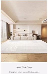Grand <span class=keywords><strong>Tapis</strong></span> Neutre Moderne <span class=keywords><strong>Beige</strong></span> Doux et Gris Chaud Crème Épais Style Salon Extérieur <span class=keywords><strong>Tapis</strong></span> Décor - Product Image 3