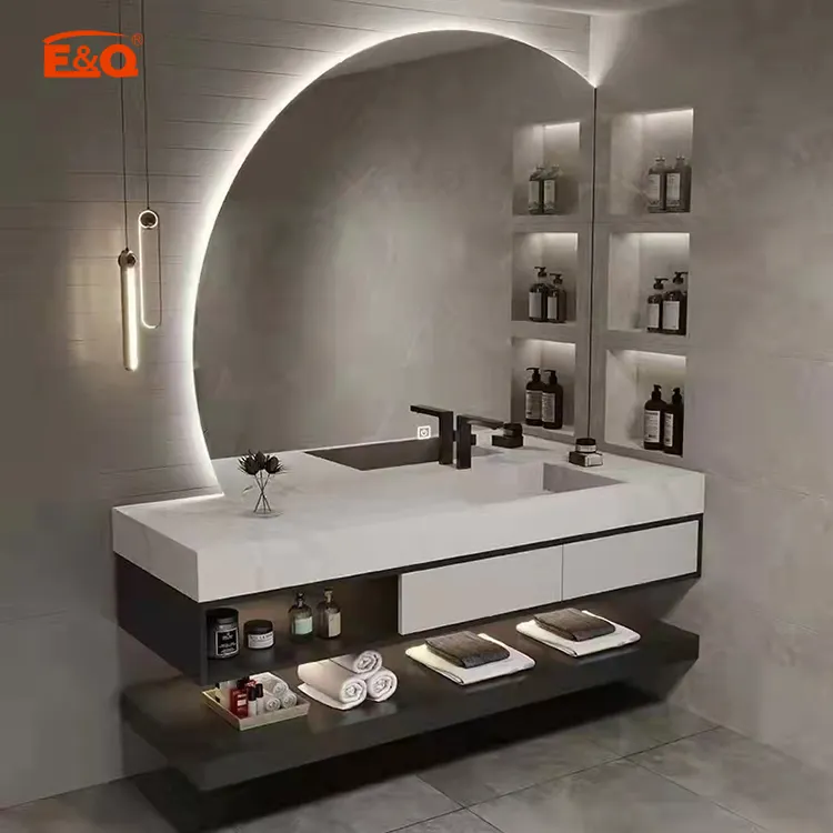 Modern New Design Circle Bathroom Led Mirror Round Shape Smart Mirror For Hotel