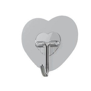 Gancho Adhesivo Transparente en Forma de Corazón, Capacidad de Carga de 60 kg, Gancho para Abrigos en Puerta de Cocina o Baño, Sin Necesidad de Perforación - Product Image 2