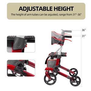 Andador con Ruedas Bariátrico, Capacidad de 180 kg, Carrito de Compras, Andador Plegable con Asiento Extra Ancho, Resistente, Patentado - Product Image 3