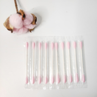 Écologique Rose Baby Q Tips Emballage de haute qualité dégradable individuellement Bâton de papier rose Coton-tige cosmétique