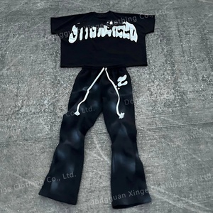 Conjunto de Sudadera y Pantalones Oversize Personalizados, Pantalones Deportivos con Lavado Ácido, Conjunto de Sudadera y Pantalones Deportivos para Hombre - Product Image 3