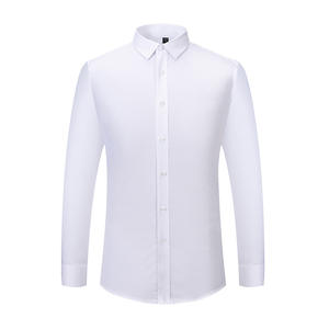 Camicia da uomo oversize a maniche lunghe in fibra di bambù da uomo Non stirante abbigliamento <span class=keywords><strong>professionale</strong></span> Casual con fodera in tinta unita - Product Image 3