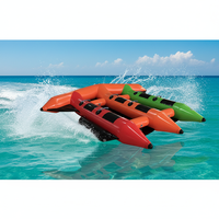 Jeu de sport fou PVC bateau banane gonflable pontons de mer en gros installations d'amusement aquatique