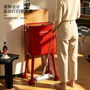 COIZY Cestino per Rifiuti da Cucina con Ruote, Bidone <span class=keywords><strong>della</strong></span> <span class=keywords><strong>Spazzatura</strong></span> in Plastica con Coperchio per il Bagno - Product Image 4