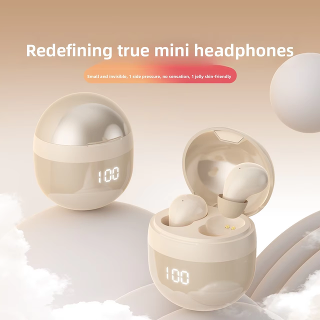 SK18 Mini Invisible In-Ear Earbuds Ultra Tiny Hidden Design ANC HiFi Stereo Sound Digital Display Wireless Charging Long Life