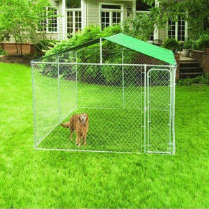 Boru ve çelik gümüş 10 'x 10' X 6 modüler zincir bağlantı köpek kulübesi - Product Image 6