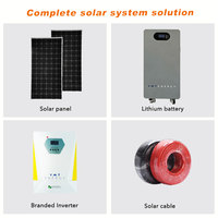 Sistem Surya Hibrida Fase Terpisah 8kW/10kW/12kW Kit Lengkap Sistem Penyimpanan Energi Rumah Pv