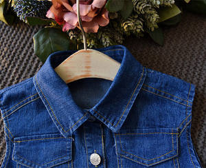 Vente en gros, livraison gratuite, gilet en jean bleu pour enfants, robe sans manches pour filles, robe pour filles, achat en ligne en Thaïlande - Product Image 3