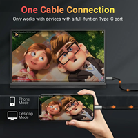 Moniteur portable 15,6 pouces FHD avec écran IPS ultra-fin USB-C, coque intelligente et haut-parleurs pour ordinateur portable PC et jeux