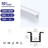 Saluran Aluminium LED Bentuk U Mini 6063 Alloy Ukuran Kecil dengan Penutup Diffuser PC untuk Pencahayaan Kabinet CE