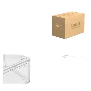 DAYOOH Grand Conteneur à Chaussures à Côté Rabattable, Organisateur de Chaussures Empilable Transparent, Boîte de Rangement Pliable en Plastique avec Couvercle Magnétique - Product Image 2