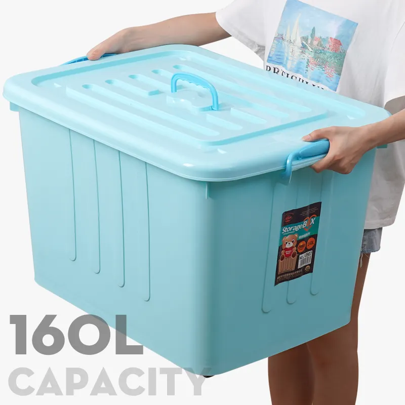 Colorful Wholesale Decorative Storage Boxes Plastic Bathroom Storage Box With Lid For Toys Clothes
