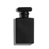 Flacon de parfum en verre carré de luxe floqué mat, plusieurs couleurs, 50 ml, 100 ml