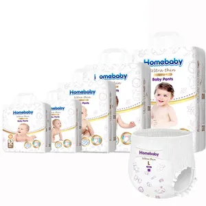 China Factory A Grade High Absorbent Breathable Nappies Eco Disposable Baby Training Pants Pull Up Diapers