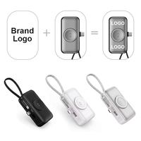 Batterie externe à charge rapide 22,5 W, 5000 mAh, chargeur portable USB-C avec câble intégré pour les voyages