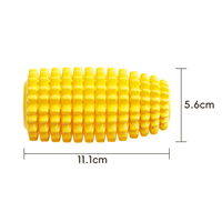Jouet à mâcher pour chien en TPR personnalisable en gros, forme de maïs classique avec corde en coton, non toxique et durable pour les mâchoires agressives