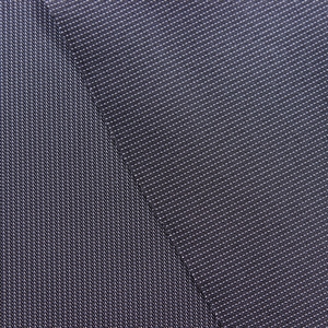 Tissu en PU enduit effet mémoire, torsadé chaîne et trame, à rayures verticales noir et blanc, pour vêtements d'extérieur - Product Image 1