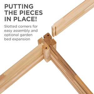 Jardinière surélevée en <span class=keywords><strong>bois</strong></span> de pin pour l'extérieur, idéale pour cultiver des herbes fraîches, des légumes, des <span class=keywords><strong>fleurs</strong></span>, des plantes succulentes - Product Image 4