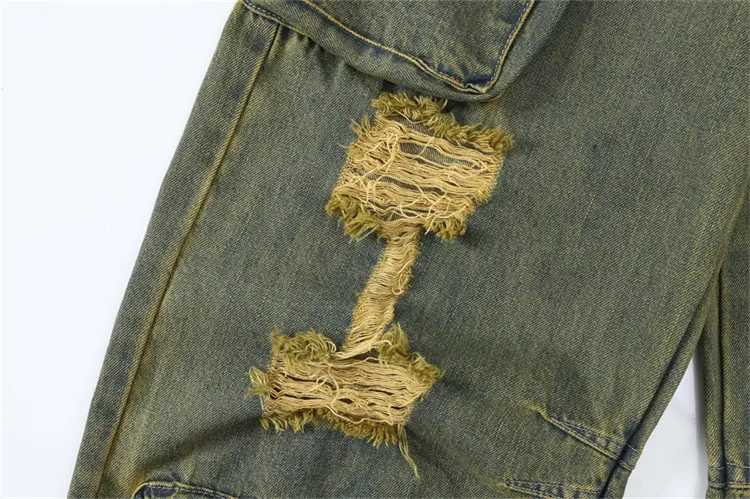 Custom ladies baggy cargo jeans High waist loose vintage pockets cargo pants distressed tears cargo pant Women