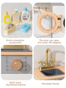 Ensemble de jouets de <span class=keywords><strong>cuisine</strong></span> et de nourriture royale de Vienne Conception de machine à laver élégante Caractéristiques éducatives Boîte de style préscolaire de luxe unisexe emballée - Product Image 3