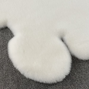 <span class=keywords><strong>Tapis</strong></span> en fausse fourrure de lapin Teddy Bear - Doux, réversible, lavable, antidérapant pour salon et chambre à coucher - Product Image 2