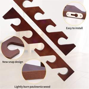 Porte-chapeau 3 pièces pour casquette <span class=keywords><strong>de</strong></span> baseball, rangement mural en bois pour chapeaux, support vertical pour chapeaux, présentoir pour placard - Product Image 3