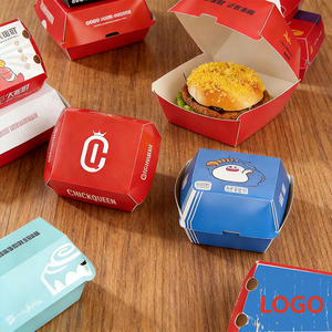 Caixa de Papel para Batatas Fritas e Frango Personalizada, Embalagem Descartável Resistente a Gordura para Hot <span class=keywords><strong>Dog</strong></span> e Hambúrguer com Logotipo - Product Image 6