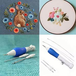 Kit de broderie DIY tendance : Aiguilles à tricoter, outils fantaisie, aiguilles à poinçon interchangeables, pratique, en plastique ABS - Product Image 3