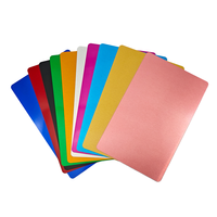 Carte de visite en aluminium peinte par sublimation, carte cadeau en métal, rectangle, transfert thermique par presse à chaud