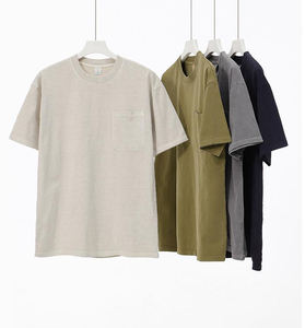 <span class=keywords><strong>T-shirts</strong></span> surdimensionnés 100% coton délavés à l'acide design de logo personnalisé pour hommes chemise à manches courtes de haute qualité pour hommes - Product Image 3