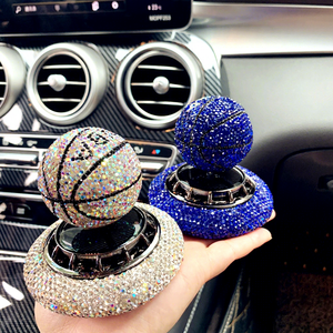 <b>Car</b> Perfume Basketball Solar Diamond Rotating Resin Dashboard Aromatherapy <b>Decor</b> Ocean Fragrance Blue White Red Gold - Product Image 2
